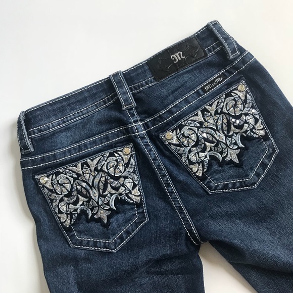 NWT Miss Me Aztec Mid Rise Jeans - Picture 4 of 7